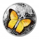 Cameroon YELLOW BUTTERFLY series COLORFUL WORLD OF BUTTERFLIES Silver Coin 500 Francs 2021 Proof